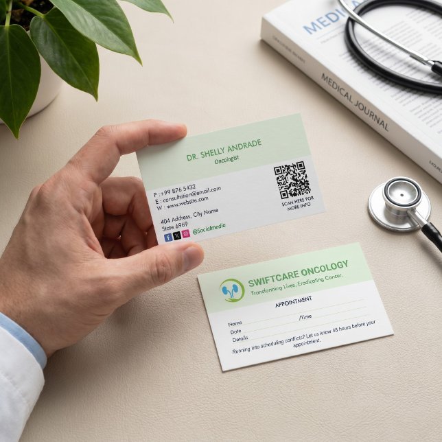 Oncology Clinic Business | Simple Appointment Card (Creator Uploaded)