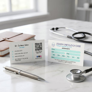 Oncology Clinic Business   Simple Appointment Card