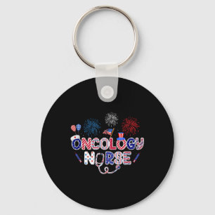 Oncology Nurse 4th Of July American Nursing Key Ring