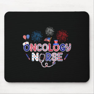 Oncology Nurse 4th Of July American Nursing Mouse Pad