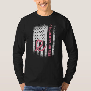 Oncology Nurse American Flag Vertical Nursing 1 T-Shirt