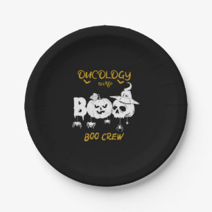 Oncology Nurse Boo Crew,Oncology Nurse Halloween Paper Plate