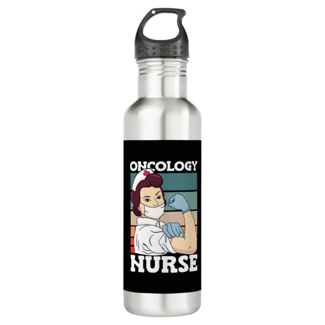 Oncology Nurse Cancer Patient Nursing National 710 Ml Water Bottle (Front)