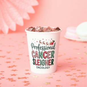 Oncology Nurse Christmas Cancer Chemo Oncology  Paper Cups