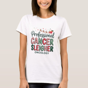 Oncology Nurse Christmas Cancer Chemo Oncology T-Shirt