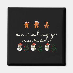 Oncology Nurse Christmas Gingerbread Holiday Hosta Magnet