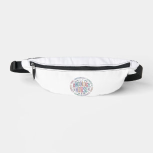 Oncology Nurse Circle Quote Floral Shirt Design_1 Bum Bags