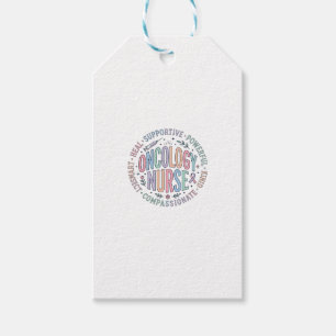 Oncology Nurse Circle Quote Floral Shirt Design_1 Gift Tags