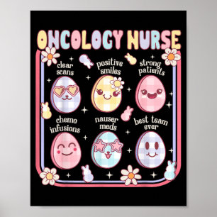 Oncology Nurse Easter Egg Cute Hematology Istant Poster