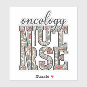 Oncology Nurse Floral Vintage