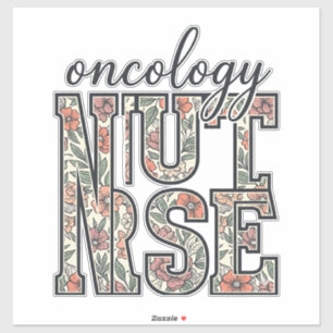 Oncology Nurse Floral Vintage