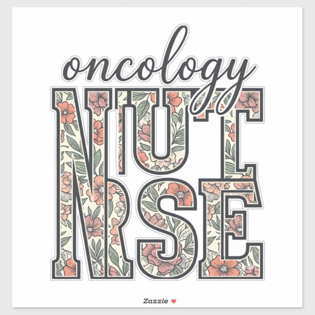 Oncology Nurse Floral Vintage (Sheet)