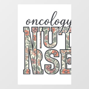 Oncology Nurse Floral Vintage