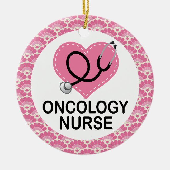 Oncology Nurse Gift Ornament (Front)
