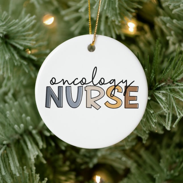 Oncology Nurse Oncology Nursing RN Ceramic Ornament (Tree)