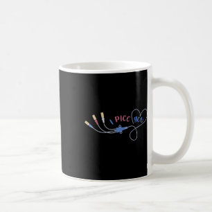 Oncology Nurse Picc Heart Valentine Day Medical Iv Coffee Mug