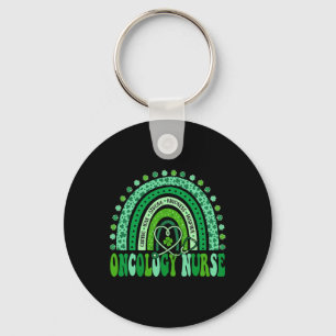 Oncology Nurse Rainbow Leopard St Patricks Day Nur Key Ring
