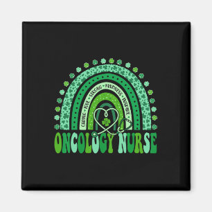 Oncology Nurse Rainbow Leopard St Patricks Day Nur Magnet