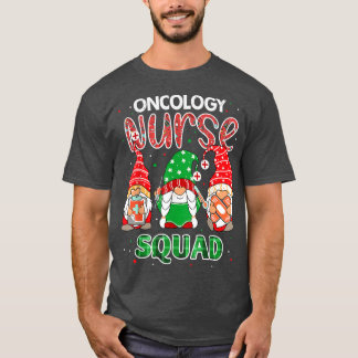 Oncology Nurse Squad Christmas Gnomes RN Matching  T-Shirt