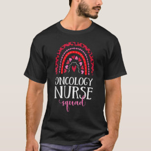 Oncology Nurse Squad Rainbow Leopard Nursing Valen T-Shirt