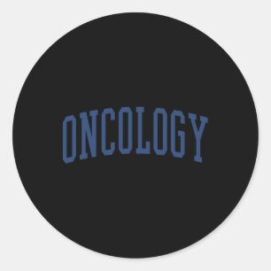 Oncology Nurse Varsity Style Classic Round Sticker