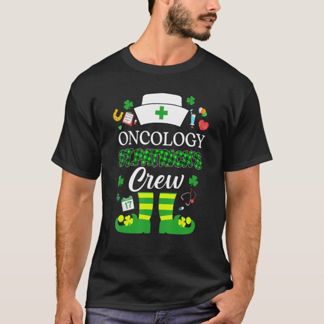 Oncology Patricks Nurse Crew St Patrick Day Leprec T-Shirt (Front)