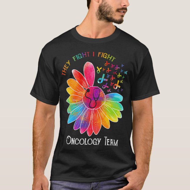 Oncology Team Nurse Ocn Nursing Oncologist Sunflow T-Shirt (Front)