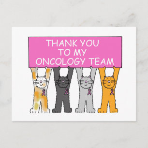 Oncology Team Thanks Pink Ribbon. Postcard