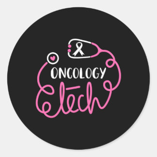 Oncology Tech Cancer Awareness Radiation Oncology  Classic Round Sticker