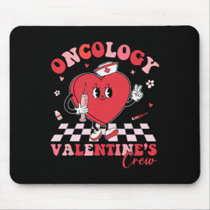 Oncology Valentines Heart Cancer Nurse Crew Loving Mouse Pad