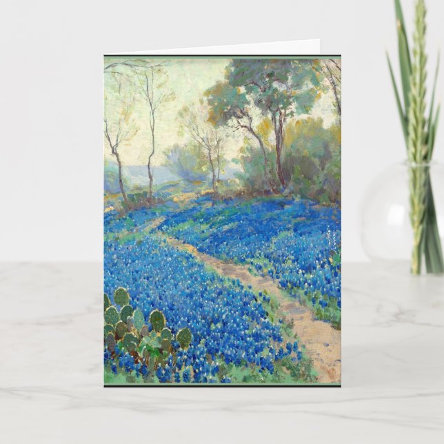 Onderdonk - A Hillside of Bluebonnets - Texas Card (Front)