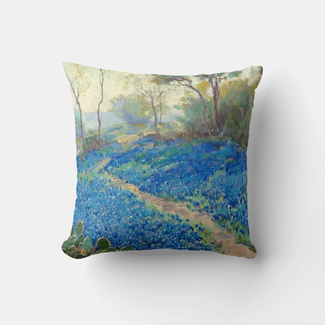 Onderdonk - A Hillside of Bluebonnets - Texas Cushion (Front)