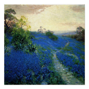 Onderdonk - Bluebonnet Field,  Poster