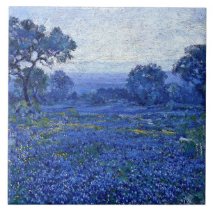 Onderdonk - Bluebonnet Scene, fine art, Ceramic Tile