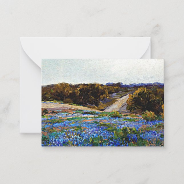 Onderdonk - Bluebonnets at Late Afternoon Card (Front)
