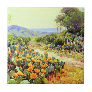 Onderdonk - Cactus in Bloom, Ceramic Tile
