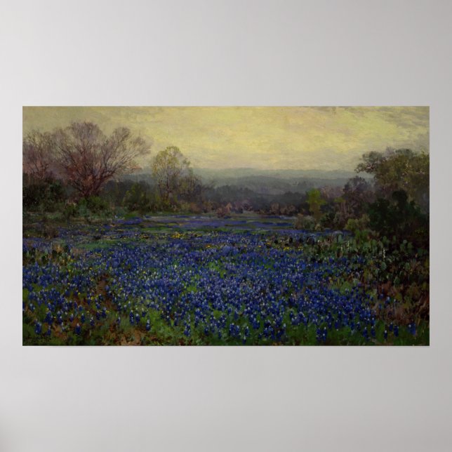 Onderdonk - Field Of Bluebonnets 1920 Poster (Front)