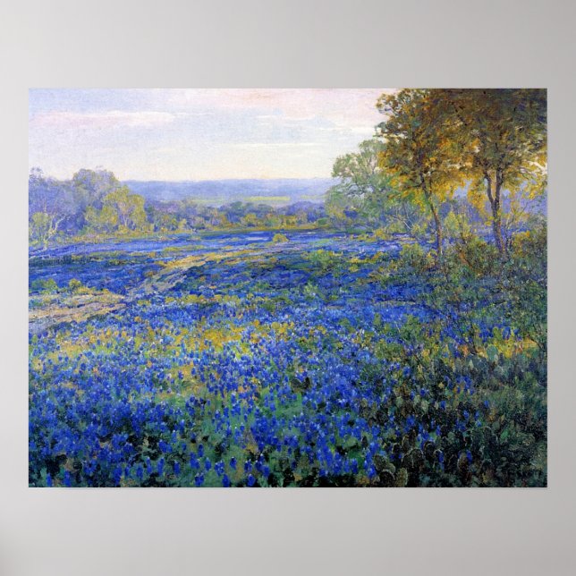 Onderdonk - Fields Of Bluebonnets 1920 Poster (Front)