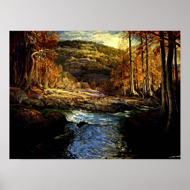 Onderdonk - Forest Stream, fine art painting Poster (Front)