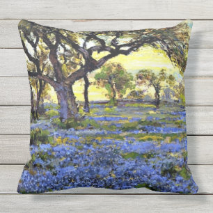 Onderdonk - Old Live Oak Tree and Bluebonnets Cushion