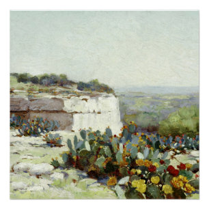 Onderdonk - Prickly Pear in Blossom Poster
