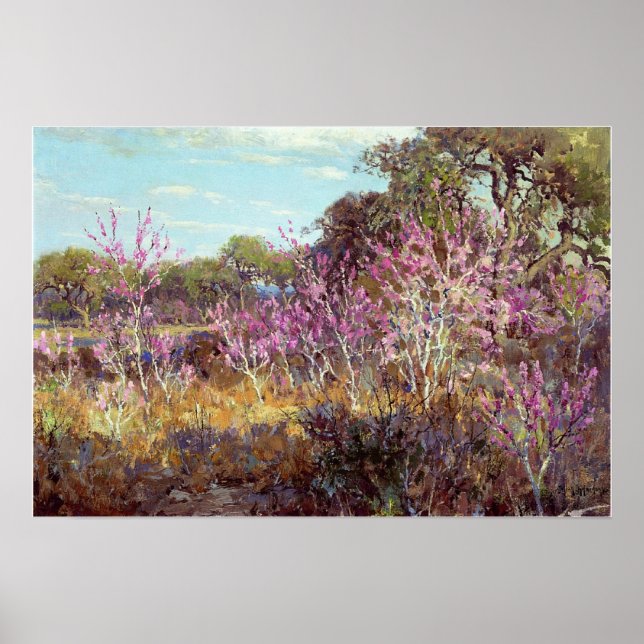 Onderdonk - Redbud Tree In Bloom, Leon Springs Poster (Front)