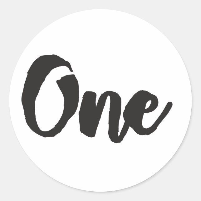 One 1st Birthday Art First Birthday My 1 year Old Classic Round Sticker (Front)