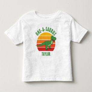 One-A-Saurus 1st Birthday Dinosaur Gender Neutral Toddler T-Shirt