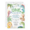 One A-Saurus Boy Dinosaur 1st Birthday Invitation 
