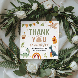ONE-a-saurus Dino Birthday Favour Thank You Tag