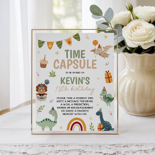 ONE-a-saurus Dino Time Capsule 8x10 Table Sign