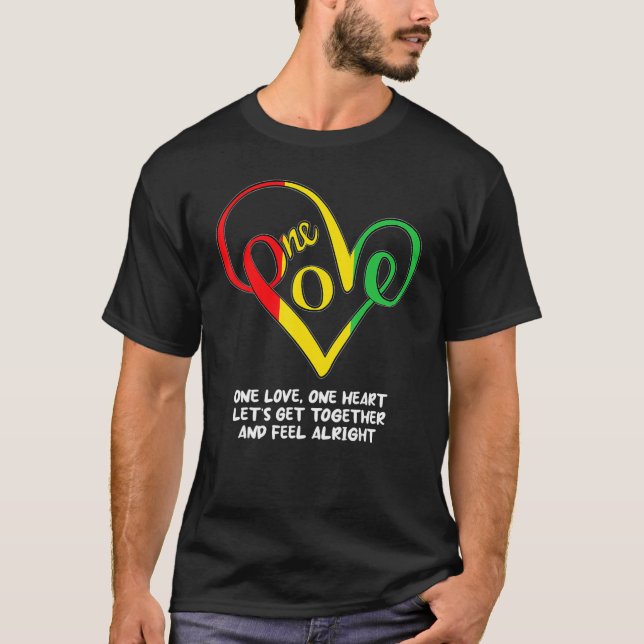 One African Love Heart Black History Month Cool BL T-Shirt (Front)