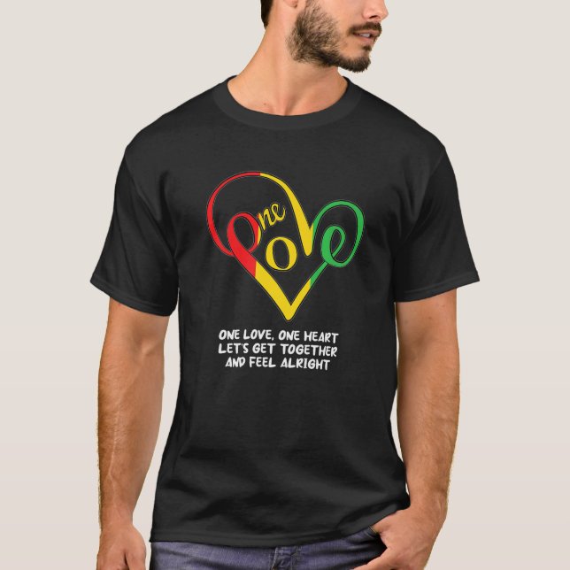 One African Love Heart Black History Month Cool BL T-Shirt (Front)