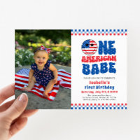 One American Babe 4th Of July Photo First Birthday